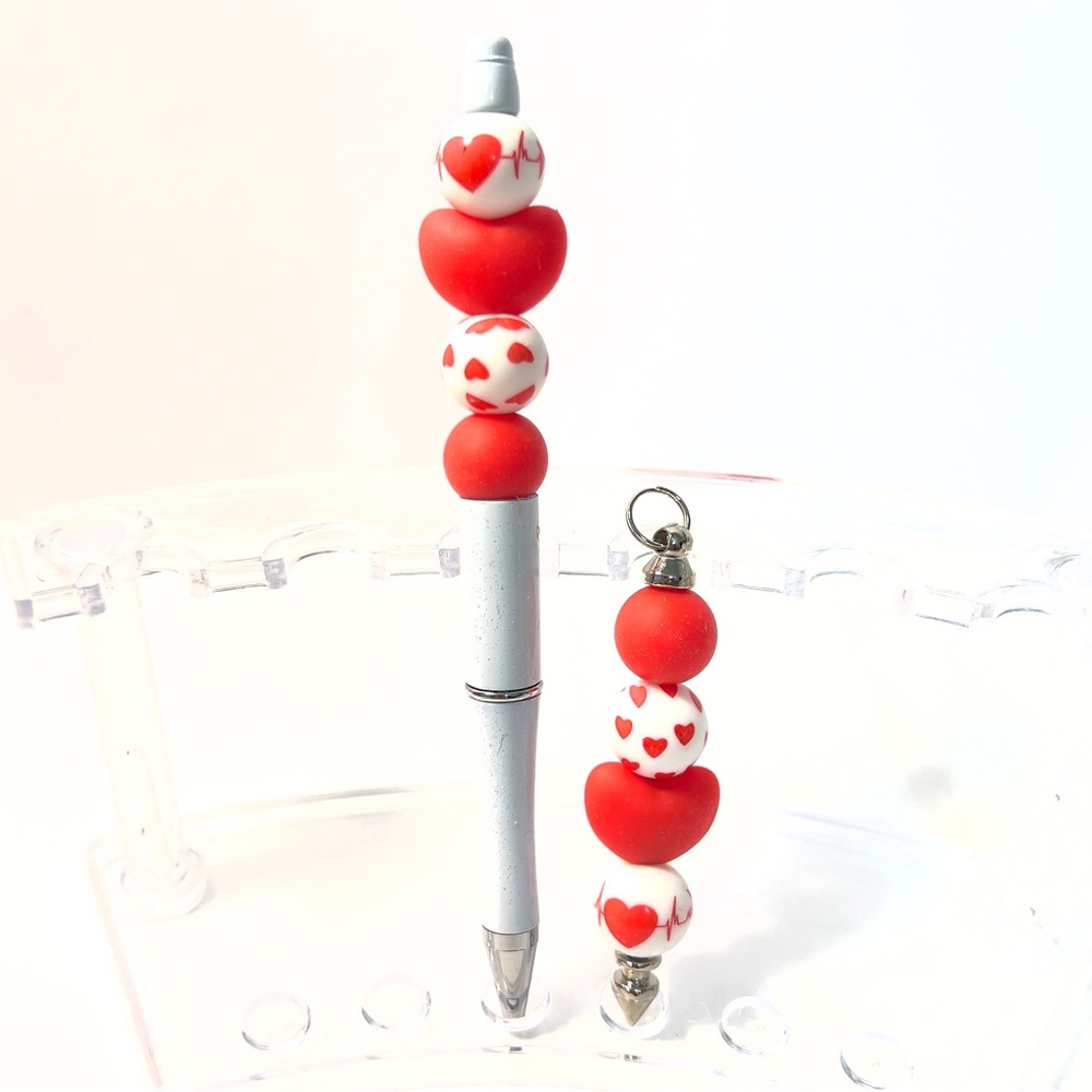 Heart Pen & Keychain Set